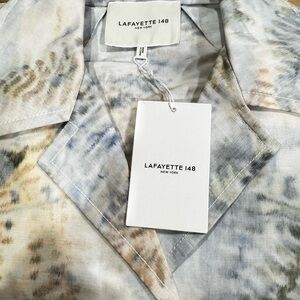 Lafayette 148 New York Fern Print Straight Jacket